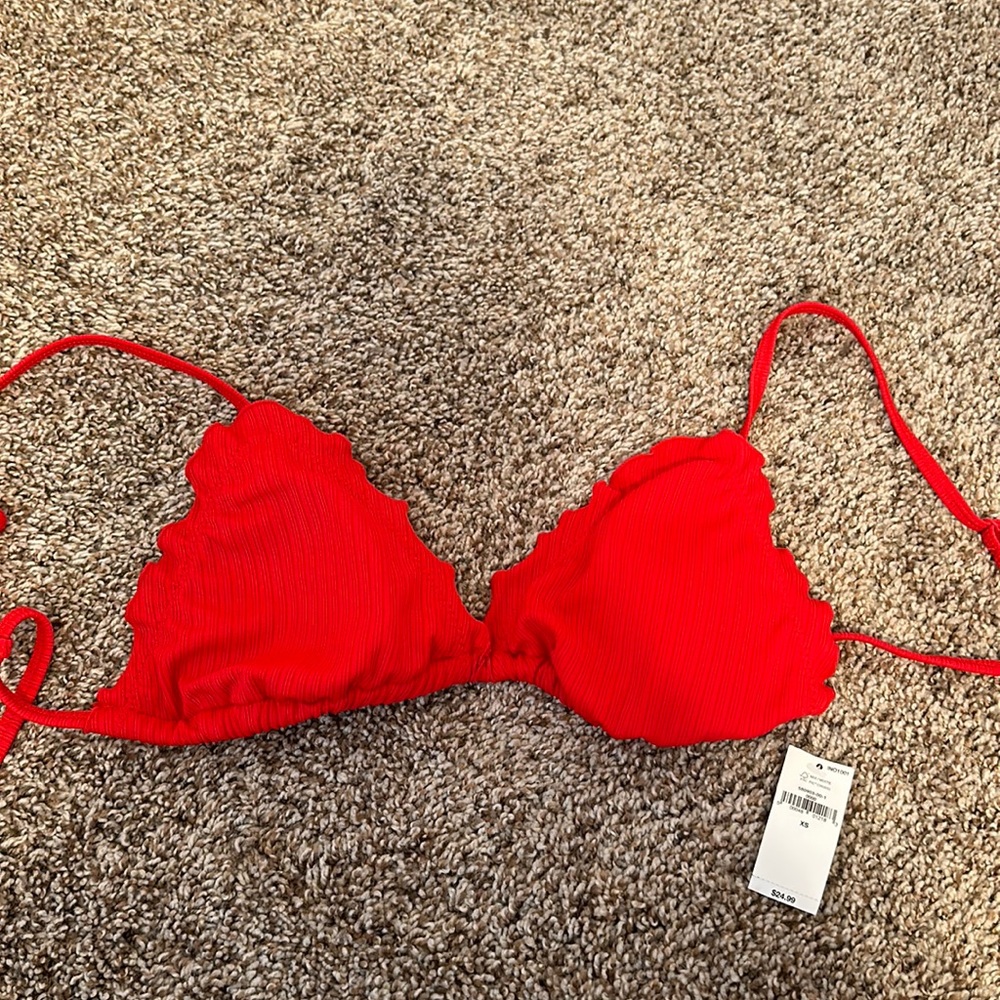 Brand new red bikini top